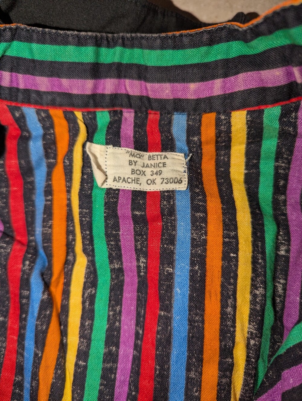 Vintage Mo Betta by Janice Western shirt rainbow Stripe men size M Garth Brooks - Picture 6 of 7